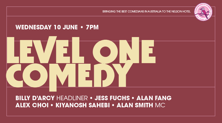 the-nelson-hotel-level-one-comedy-kookaburras-comedy-june-2026-website-special-event-banner