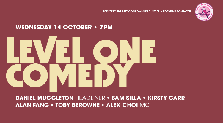 the-nelson-hotel-level-one-comedy-kookaburras-comedy-october-2026-website-special-event-banner